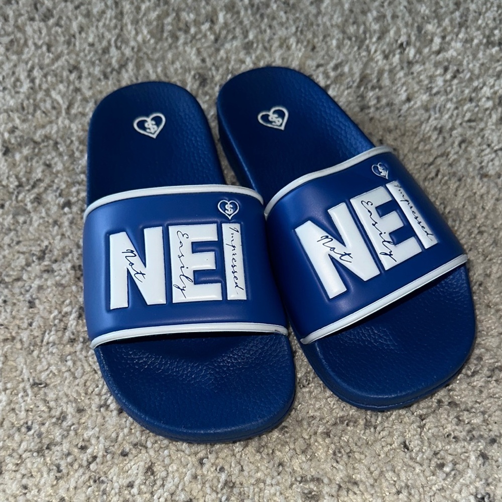 Blue Slide Sandals